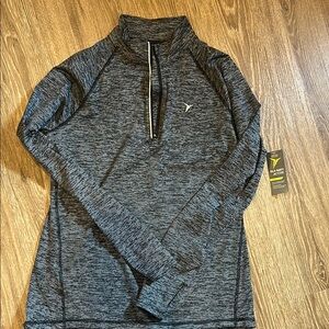 Old Navy Gray Quarter-Zip Pullover